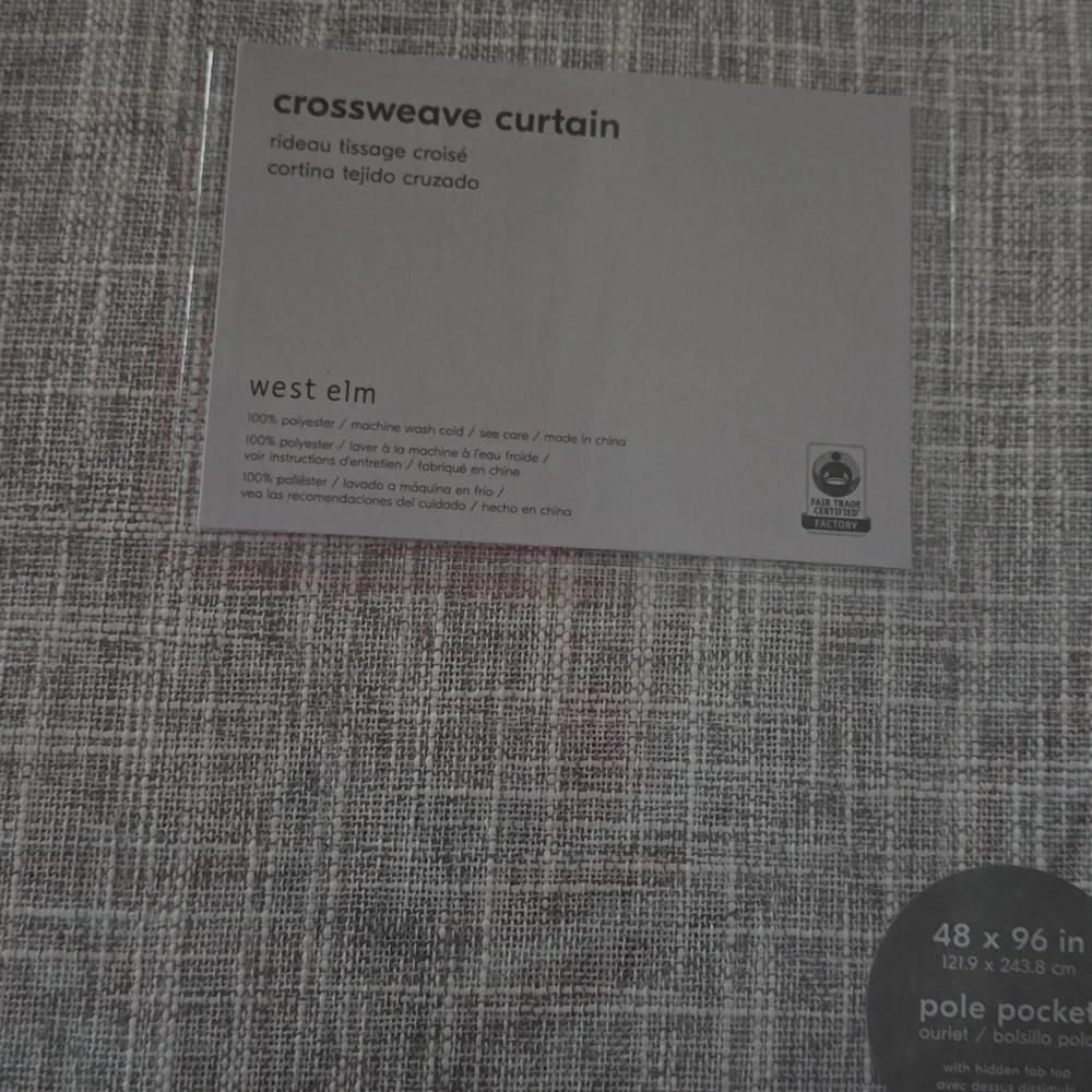 ❤️BUY 2 GET 1 FREE  West Elm Crossweave Curtain